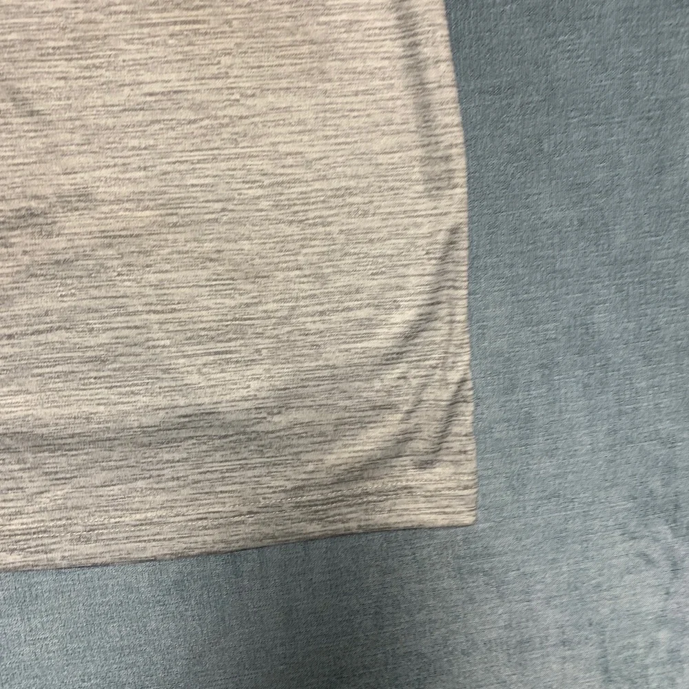 Nike Dri-Fit Raglan T-Shirt Boys 7 Red Gray Space Dye Swoosh Logo Athletic Cut